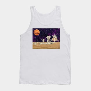 Retro Astronauts In Space Tank Top